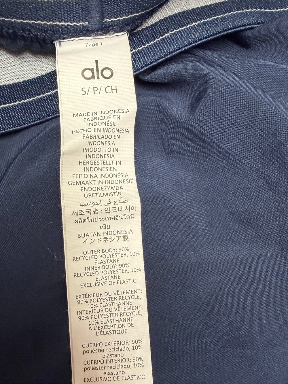 ALO Yoga Navy Blue Athletic Running Shorts size S - Picture 5 of 7